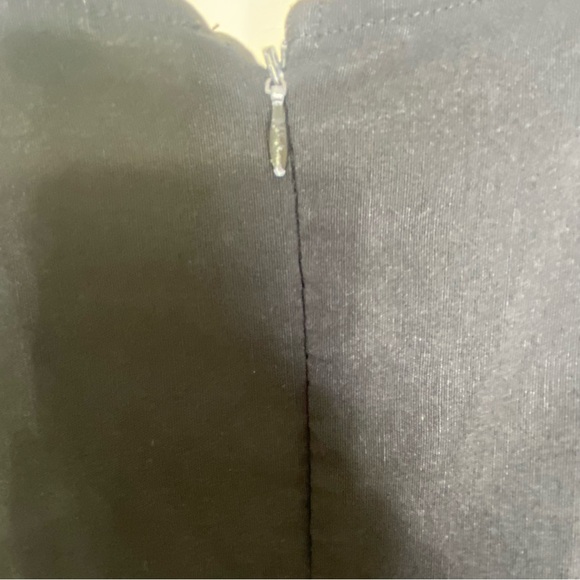 Dots Juniors A-Line Dress S Black Sweetheart Neckline Pockets Knee Length LBD - Picture 6 of 13